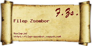 Filep Zsombor névjegykártya